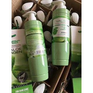 Bộ Dầu Gội Xả Lô Hội Tái Sinh Valer Collagen Aloe Essence Chính Hãng 800ML