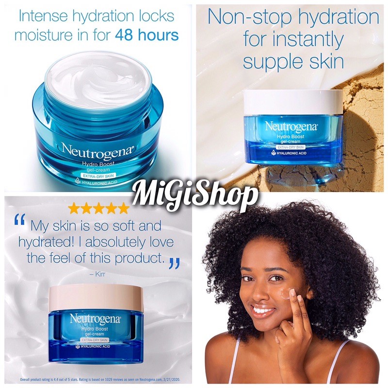 [Hàng Mỹ] Kem Dưỡng Ẩm Neutrogena Hydro Boost Gel Cream/Water Gel 48g