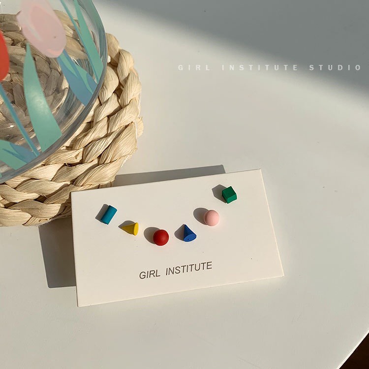 Bông Tai Hoa Tai Set Mini Sắc Màu Trẻ Trung Mới Mẻ Dobi B4