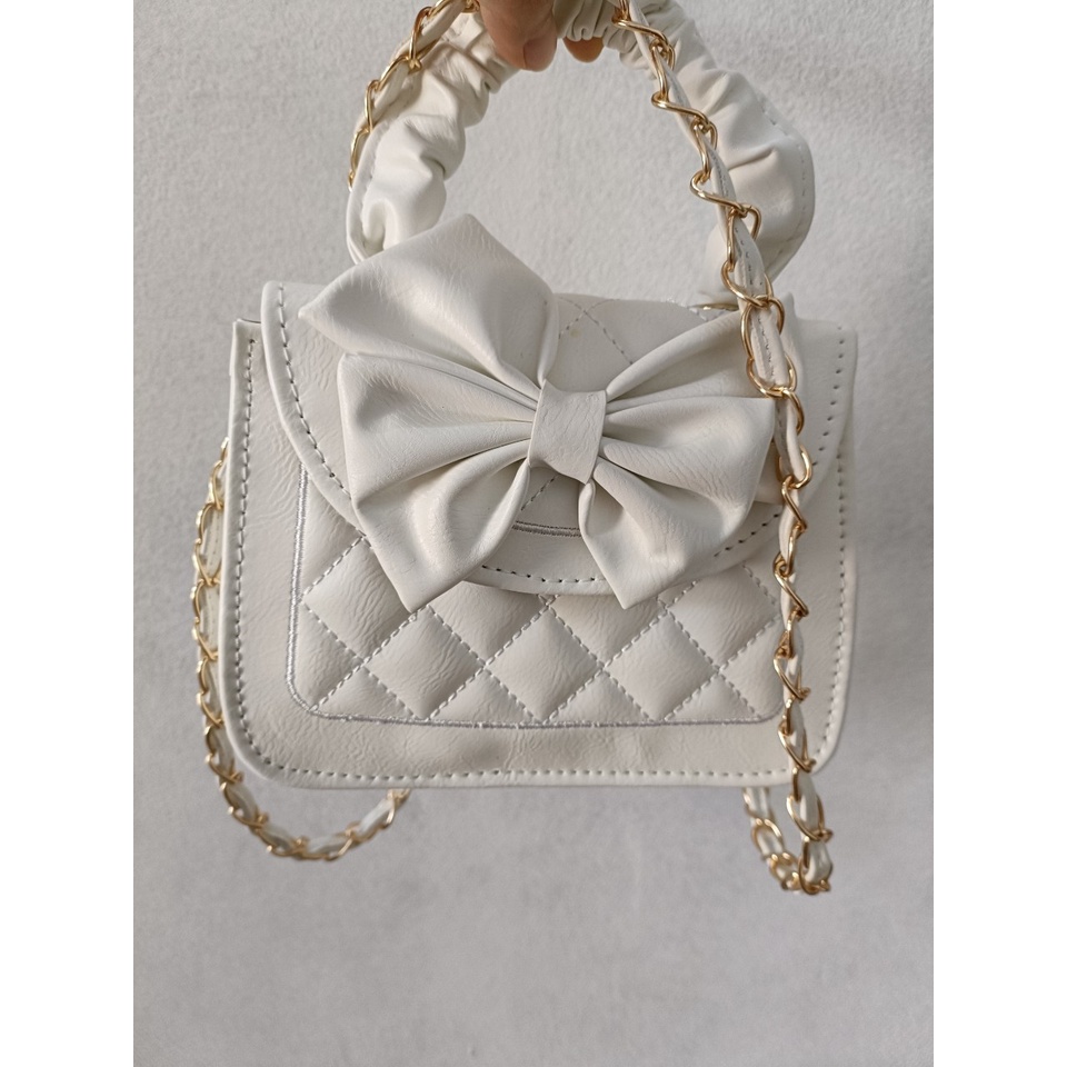 Túi xách cầm tay hình nơ có dây đeo SIÊU XINH/túi xách nữ/ phụ kiên thời trang nữ, công sở đi chơi, đi làm-