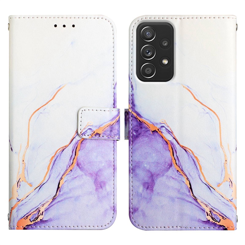 Ốp Điện Thoại Da Pu Kiểu Ví Lật Họa Tiết Cẩm Thạch Sang Trọng Cho Samsung Galaxy A52 A72 4G A52S A13 A53 A33 A73 5G A23 M23 A13 4G