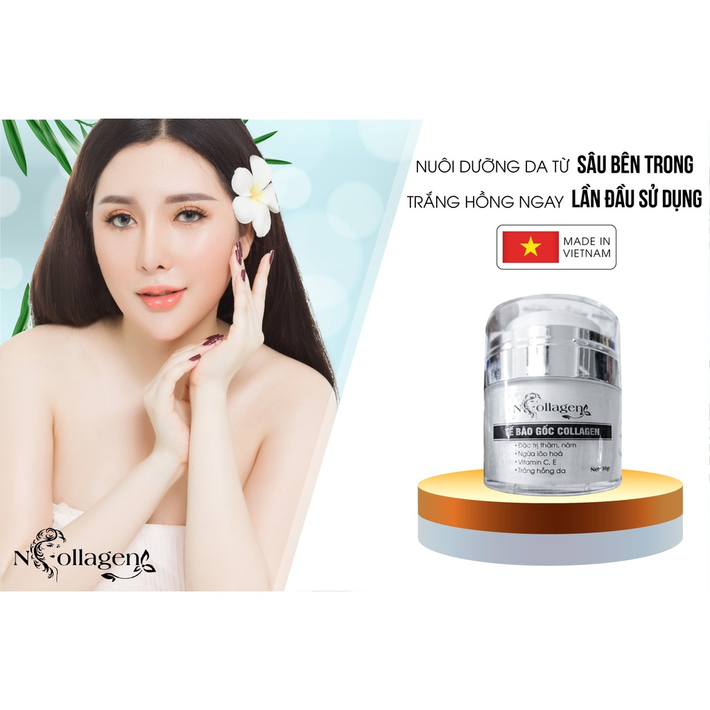 Kem Tế Bào Gốc Cao Cấp N'Collagen - Hỗ trợ giảm ngay mụn, nám, đào thải sắc tố sạm đen 30g