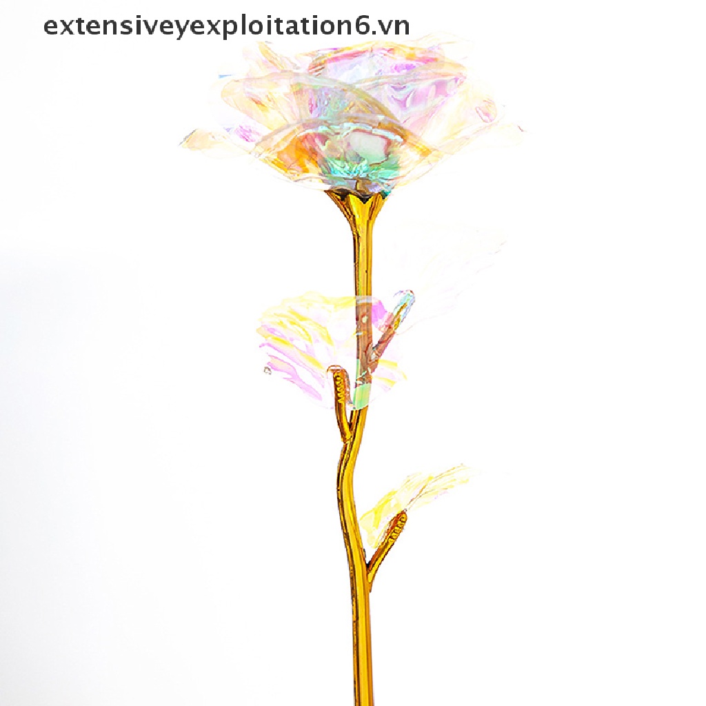 Hoa Hồng Giả Mạ Vàng 24k / E6VN / E6VN / Làm Quà Valentine