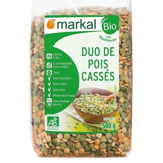 Đậu Hà Lan hữu cơ Markal (xanh & vàng) 500g