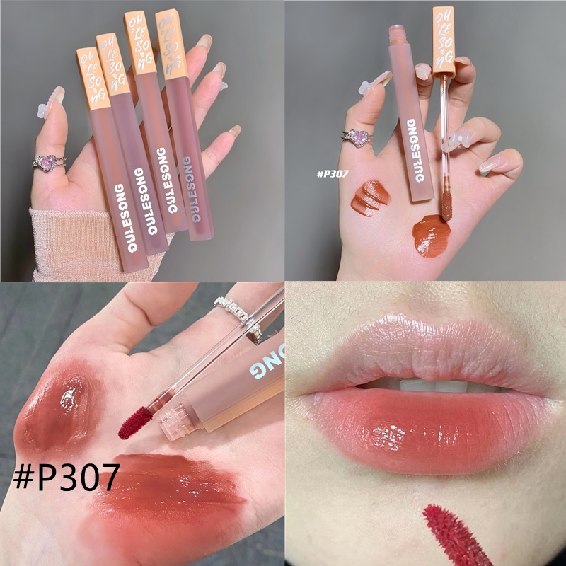 [Hàng mới về] Son kem OULESONG màu da đất tông lì mềm môi chống nước lâu trôi