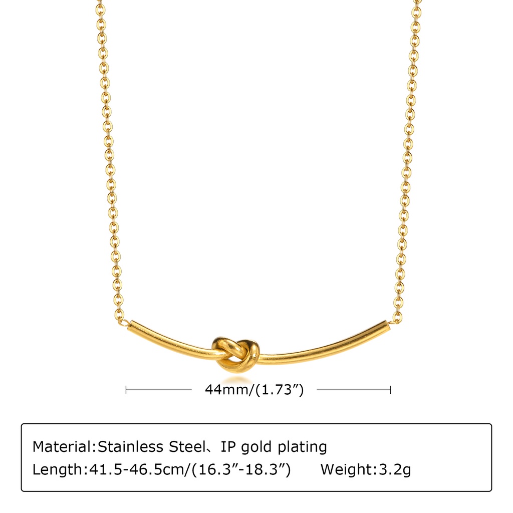 Vnox Vòng cổ Thắt Nút Mạ Vàng Phong Cách Hàn Quốc Cho Nữ