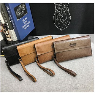 [GIÁ SỐC] VÍ CẦM TAY JEEP BULUO NAM NỮ CHẤT DA CAO CẤP (đen, nâu nhạt) , VÍ DOANH NHÂN SANG TRỌNG ĐẲNG CẤP KÍCH THƯỚC 21
