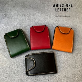 [ Rẻ Nhất ] Ví Sen Da Bò - Da Pullup Màu Đỏ - Amiestore
