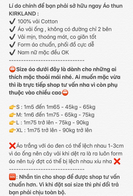 [𝐅𝐑𝐄𝐄𝐒𝐇𝐈𝐏] Áo thun trơn 𝐊𝐢𝐫𝐤𝐥𝐚𝐧𝐝 Unisex Oversize [Nam,Nữ] - Trắng, Đen, Xanh, Đỏ, Rêu, Xám <> | WebRaoVat - webraovat.net.vn