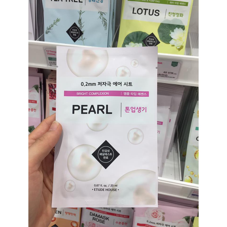 Mặt nạ giấy mỏng 0.2 Mm chiết xuất Ngọc Trai Pearl Etude House | Thế Giới Skin Care