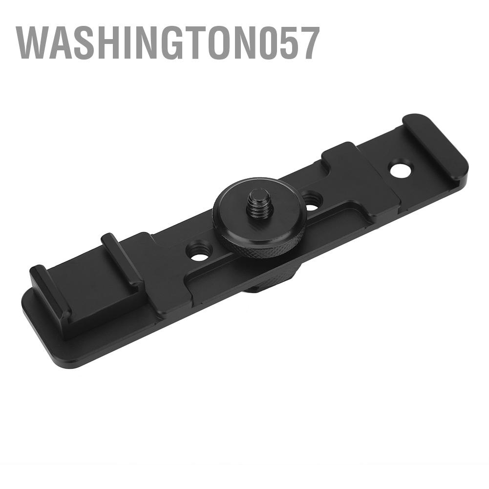 Washington057 Camera Dual Hot Shoe Extension Bar Mount Bracket Accessory for Fill Light Microphone