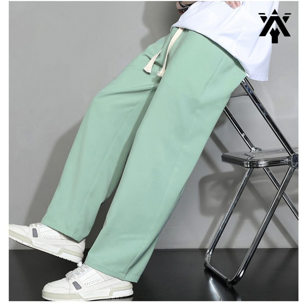 Quần Tây Nam Anyoung Quần Baggy Nam Ống Rộng Cạp Chun Phong Cách Hàn Quốc Không Nhăn Không Bai Xù Hot Trend 2022 Qd29