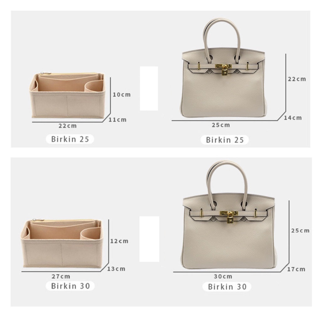 (Sẵn）Lót/ruột túi BIRKIN 25/30 giúp giữ form túi