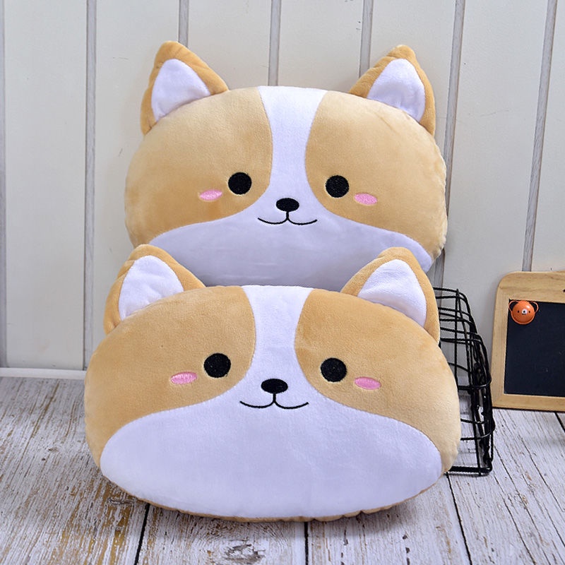 Bộ Gối Tựa Lưng Cho Xe Hơi Hình Chú Chó Corgi Đáng Yêu