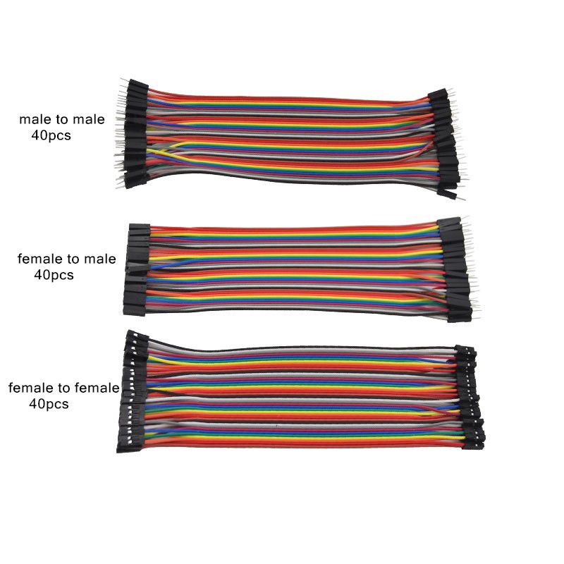 Set 40 đoạn dây cáp jumper 10cm 20cm 30cm