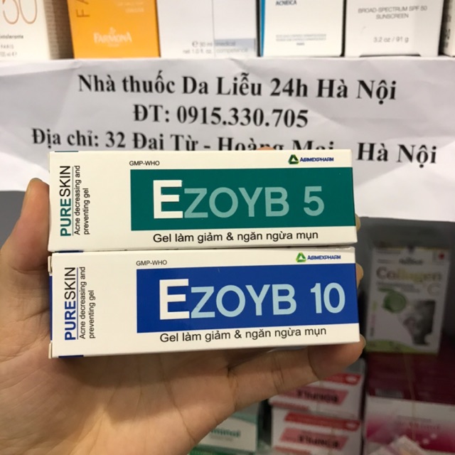 EZOYB 5 , EZOYB 10 Giúp giảm và ngăn ngừa mụn trứng cá