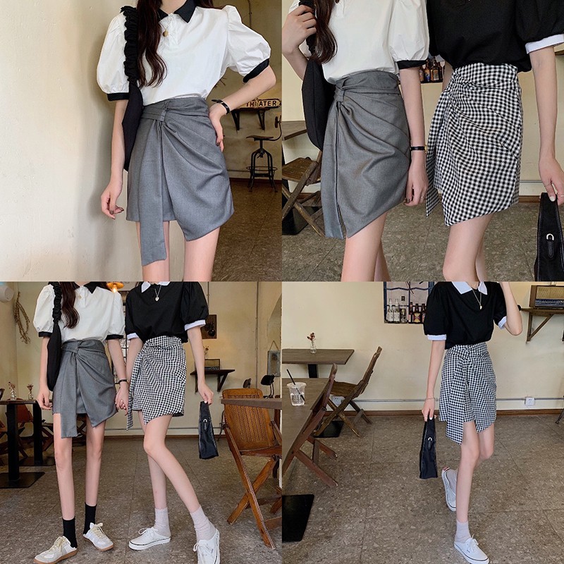 [Mã FAGREEN55 giảm 10% tối đa 30K đơn 99K] Chân Váy Chữ A Lưng Cao Thời Trang Nữ Thanh Lịch | BigBuy360 - bigbuy360.vn