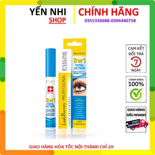 Huyết Thanh Dưỡng Mi Eveline 8in1 Total Action