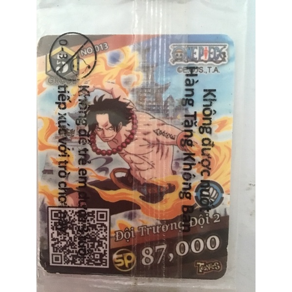 Thẻ Toonies mùa One Pice truy nã nhân vật ACE
