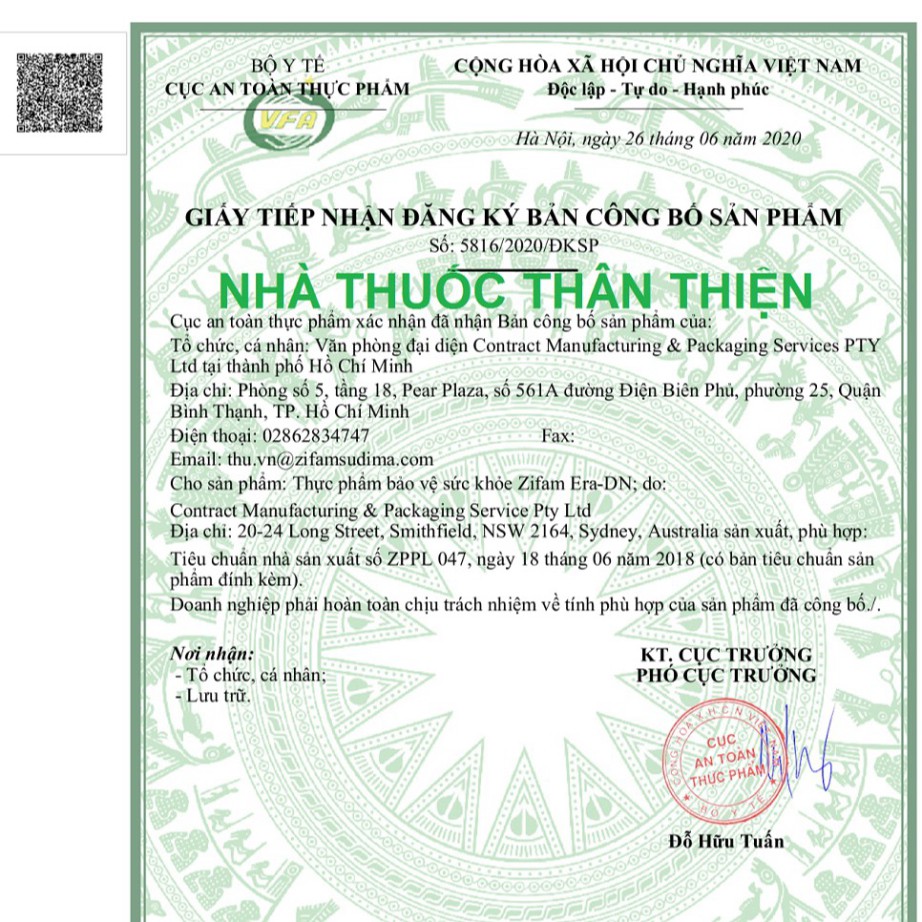 {Úc} Viên uống hoa anh thảo Zifam Era – DN CMPS – Giúp cân bằng nội tiết tố nữ, ổn định huyết áp, ngăn ngừa lão hóa 60v