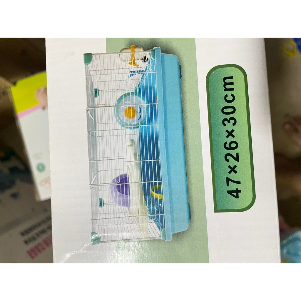 Lồng Nấm 3 tầng Hamster kích thước Lớn dài 60 rộng 36 cao 38cm.