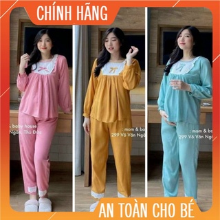 Bộ bầu Dài lụa Hàn và cho con bú khoá kéo