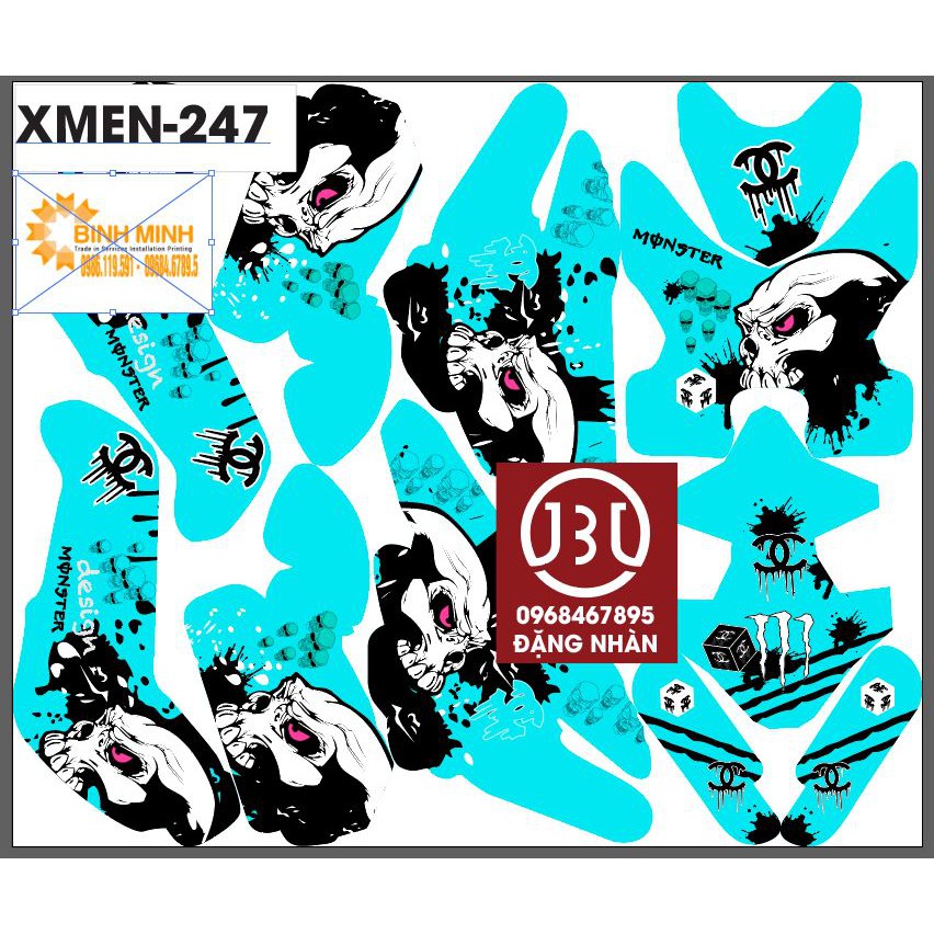 tem trùm xe điện xmen 247