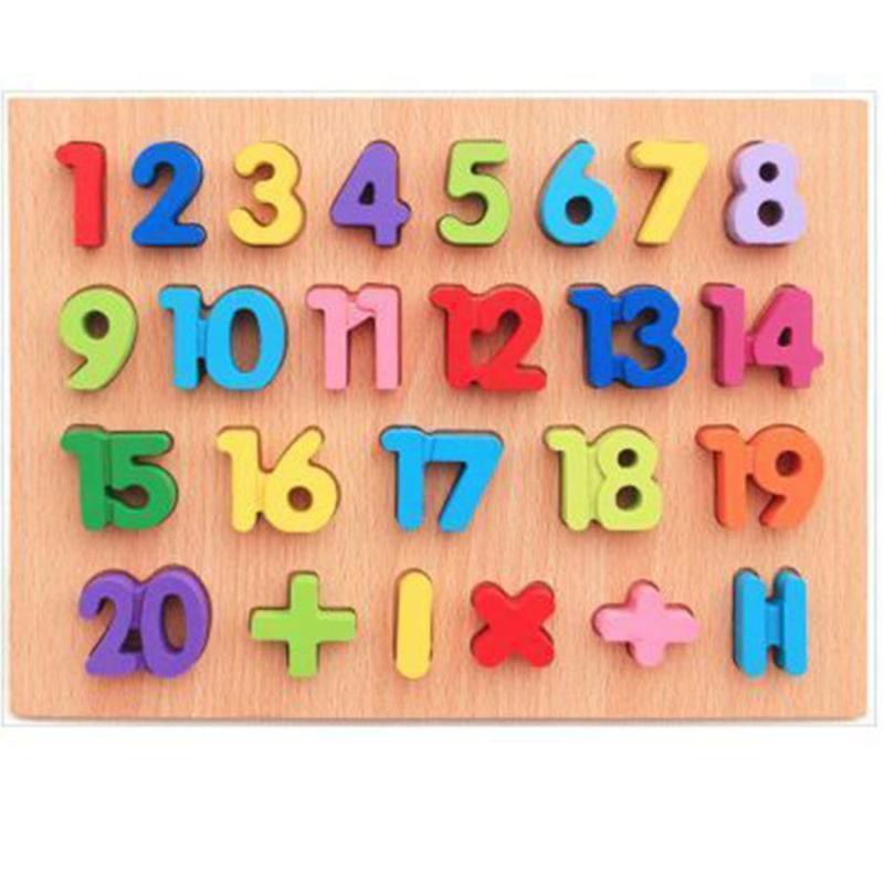 Bảng chữ cái bằng gỗ Bảng câu đố Trẻ em Giáo dục sớm Đồ chơi câu đố bằng gỗ Màu số từ A đến Z Chữ cái học