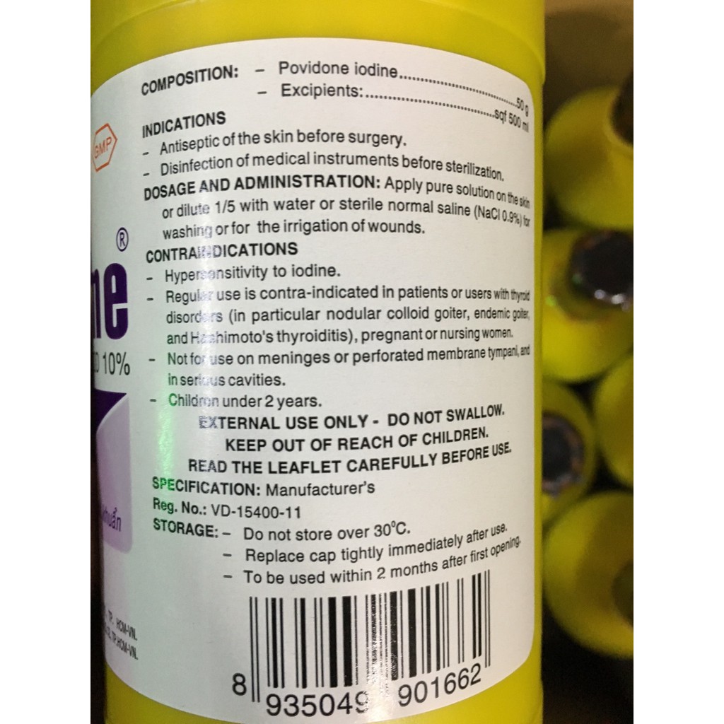 Dung dịch sát khuẩn Povidine 10%