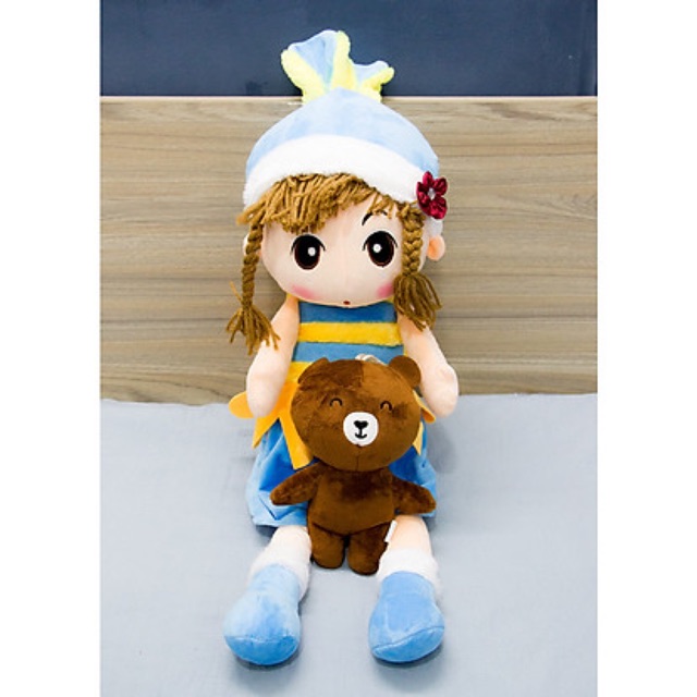 Búp bê chân dài đội nón nhồi bông