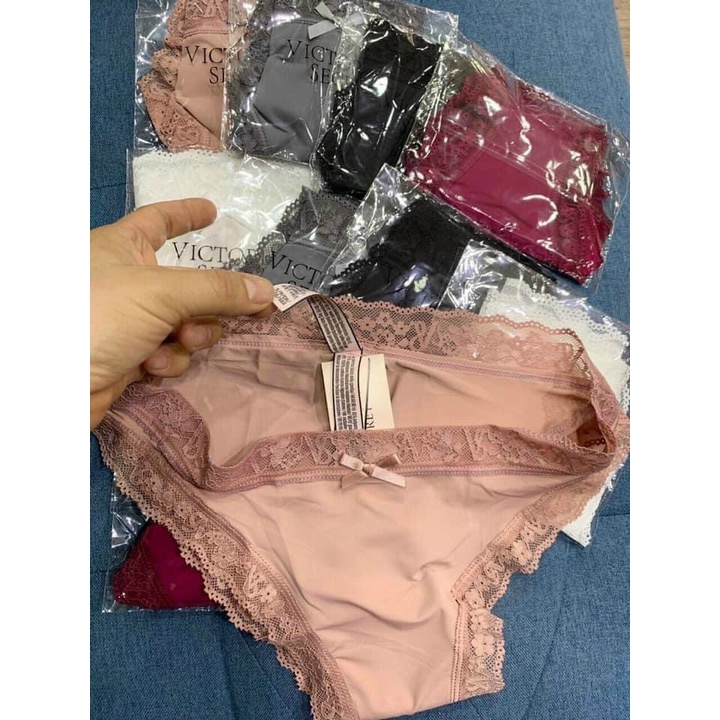 Quần lót nữ EMBRA Victoria Secrets viền họa tiết ren hoa cao cấp EBQL24