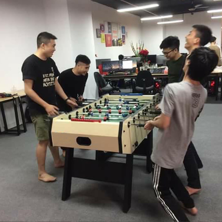 Bàn Bi Lắc Bóng Đá Cỡ Lớn 1,4m Harvard Cream JX 117A Chuẩn Thi Đấu, Banh Bàn Foosball 1m4 Gia Đình Văn Phòng Hanana