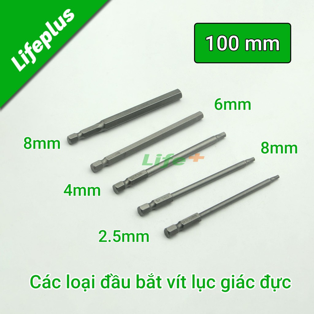 Đầu bắt vít lục giác đực chuôi lục thép S2