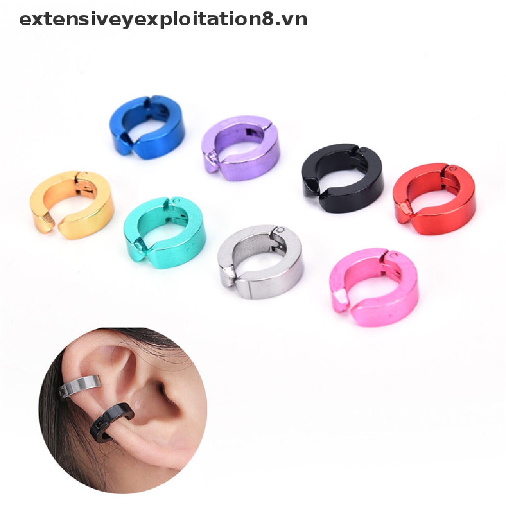 [Mở Rộng] Khuyên Tai Dạng Kẹp Bằng Thép Titan Không Cần Xỏ Khuyên Trang Sức Cho Nam Và Nữ