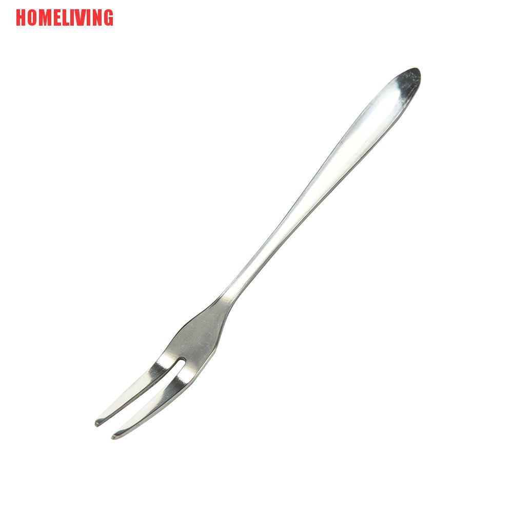 Set 5 / 10 Nĩa Ăn Trái Cây Hai Răng Bằng Thép Không Gỉ