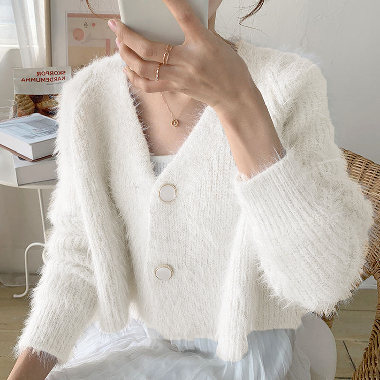 Áo Khoác Cardigan Len Dáng Ngắn Thời Trang Mùa Thu Cho Nữ