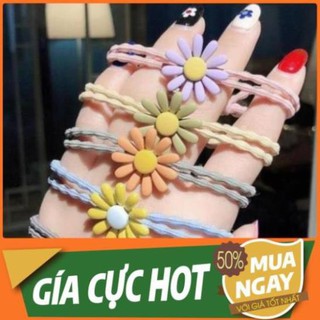 Dây buộc tóc hoa cúc họa mi style hàn quốc cực xinh
