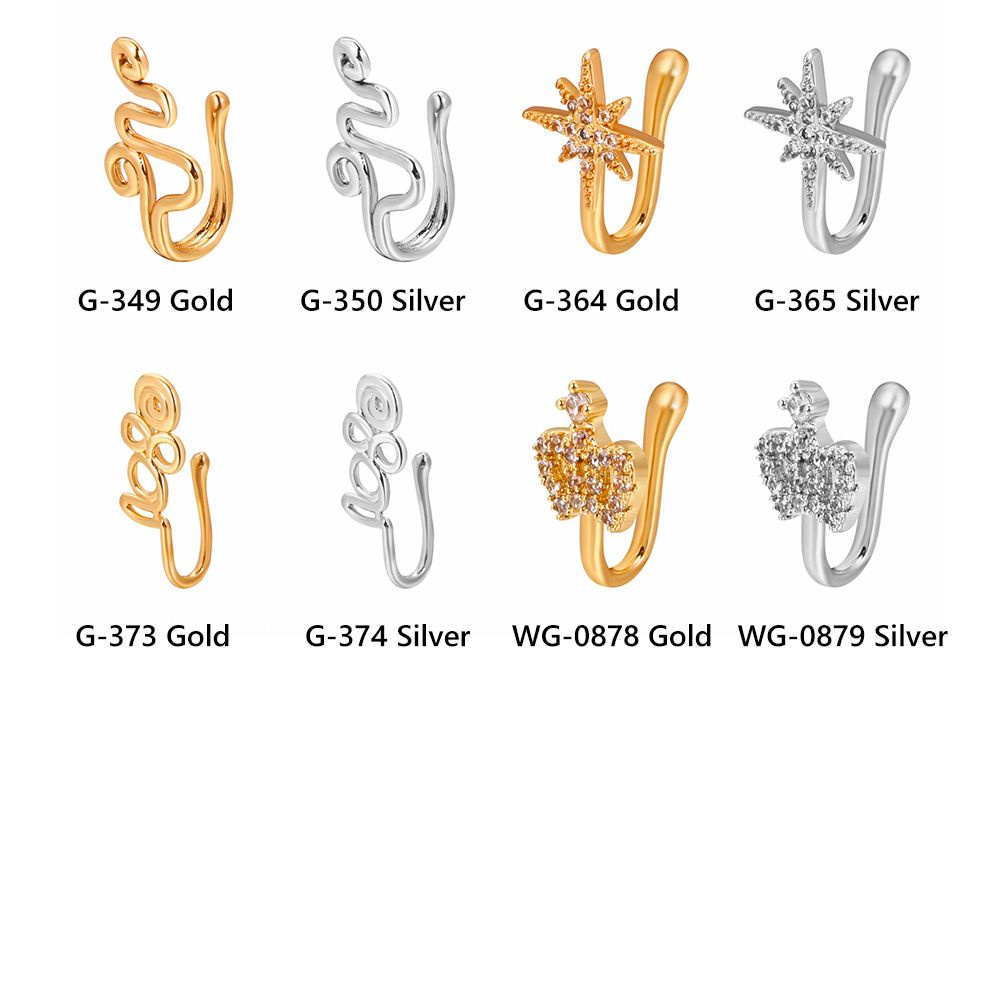 Khuyên Kẹp Mũi Đính Đá Pha Lê Thời Trang Cá Tính Cho Nữ