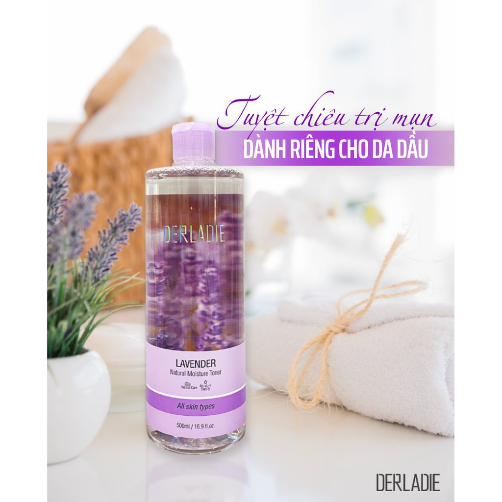 Nước hoa hồng Derladie Lavender Natural Moisture Toner 500ml