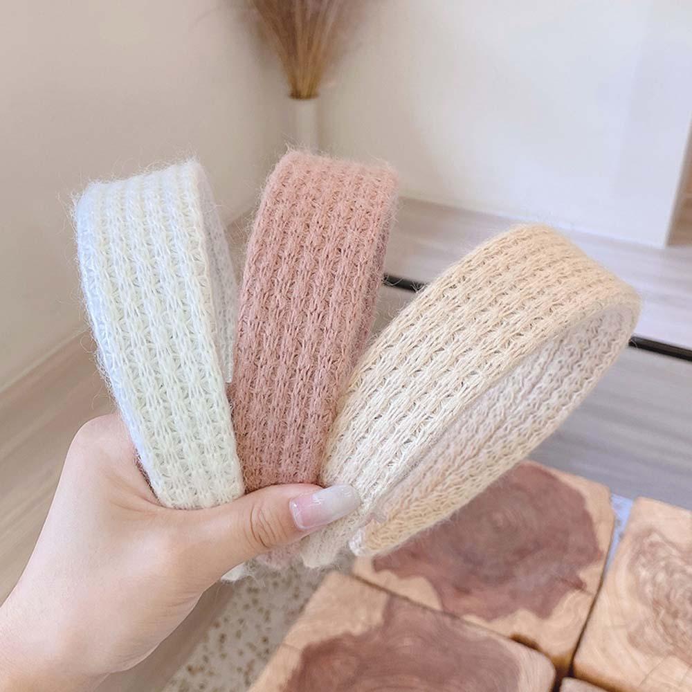 Băng Đô Len Màu Sắc Trơn Thời Trang Thu Đông Hàn Quốc Cho Nữ