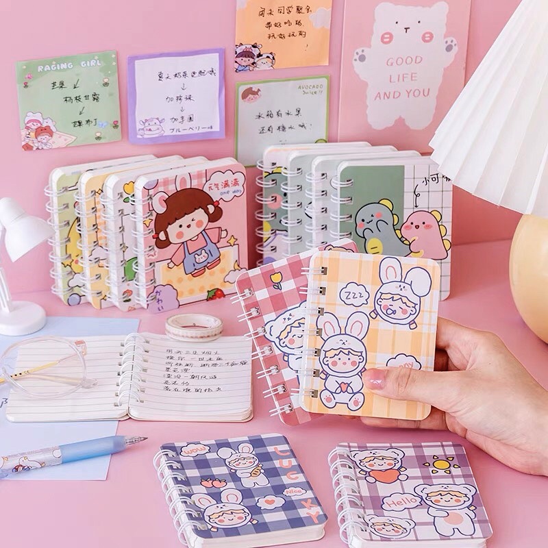 Sổ tay A7 mini nhiều hình dễ thương