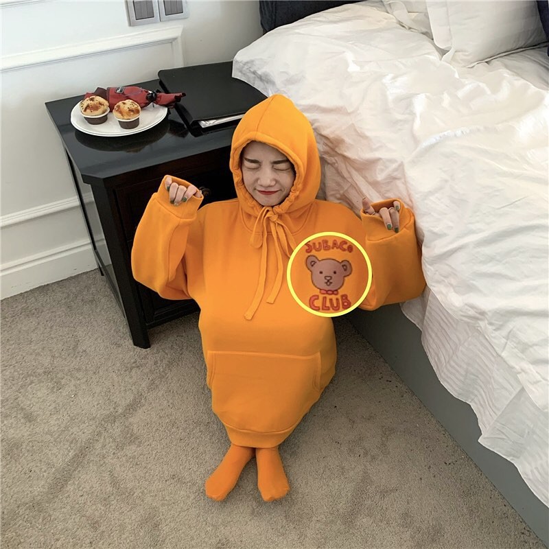Áo Khoác Nỉ Hoodie YAYSHOP - Áo Chất nỉ bông mềm dày dặn in hình Gấu Subaco Club cực đáng yêu