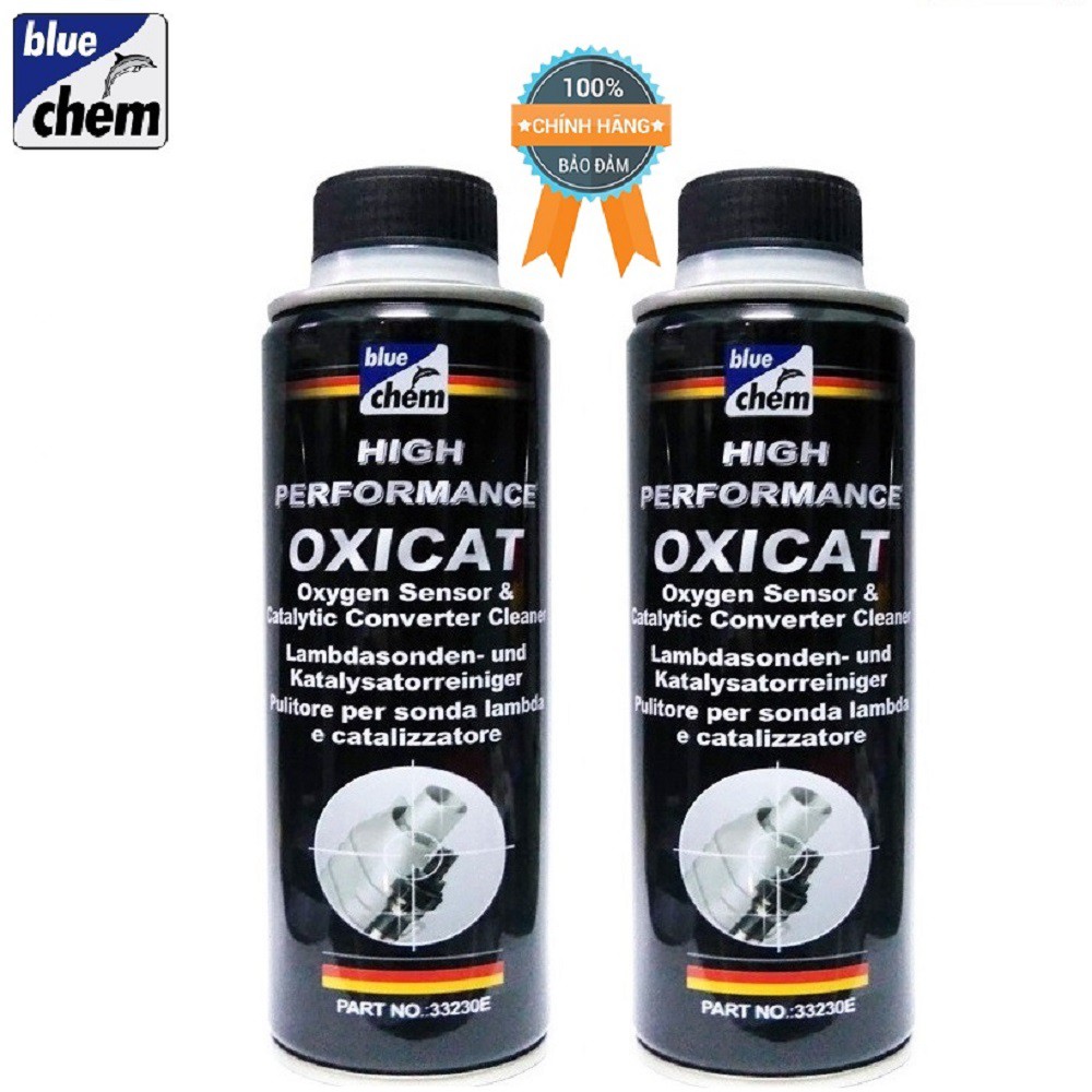 [CAO CẤP] Dung dịch vệ sinh cảm biến Oxi & bầu lọc khí thải Bluechem Oxicat 300ml loại bỏ hoàn toàn muội carbon bám dính