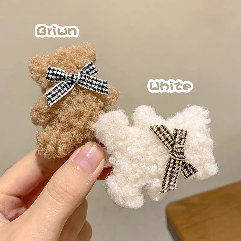 Kẹp tóc hình gấu hoạt hình dễ thương cho nữ