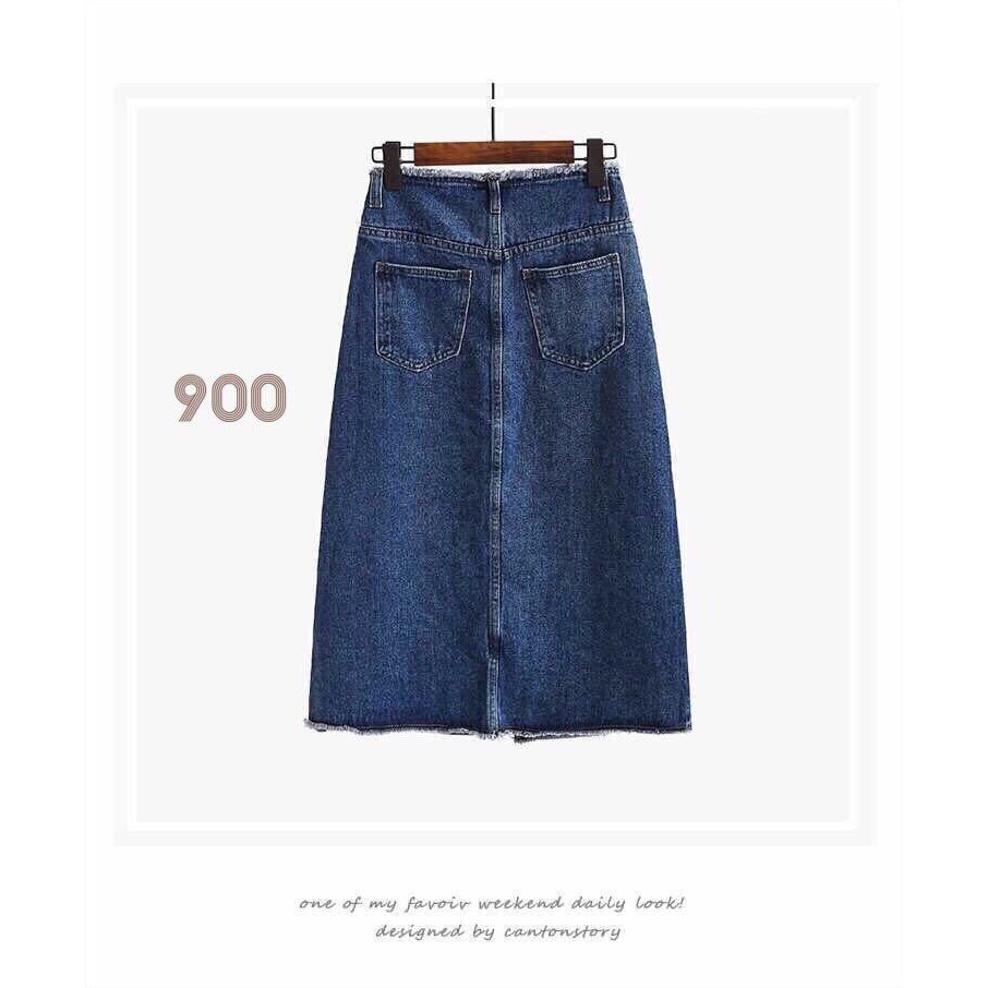 [ẢNH THẬT + VIDEO] Chân Váy Jeans Nữ Thời Trang Cao Cấp OHS900