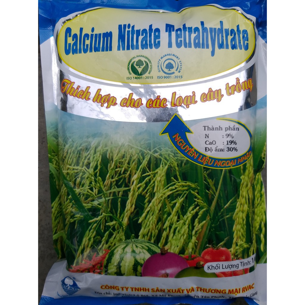 Phân Bón Calcium Nitrate 1kg, Phân Canxi cải tạo đất, chống nứt trái