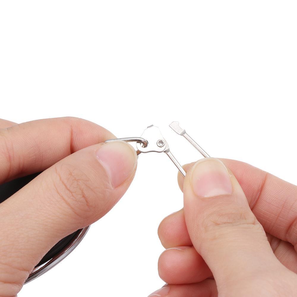 1 / 4 Giá Đỡ Dây Xích Đeo Túi Xách / Thẻ ID Có Thể Thu Gọn