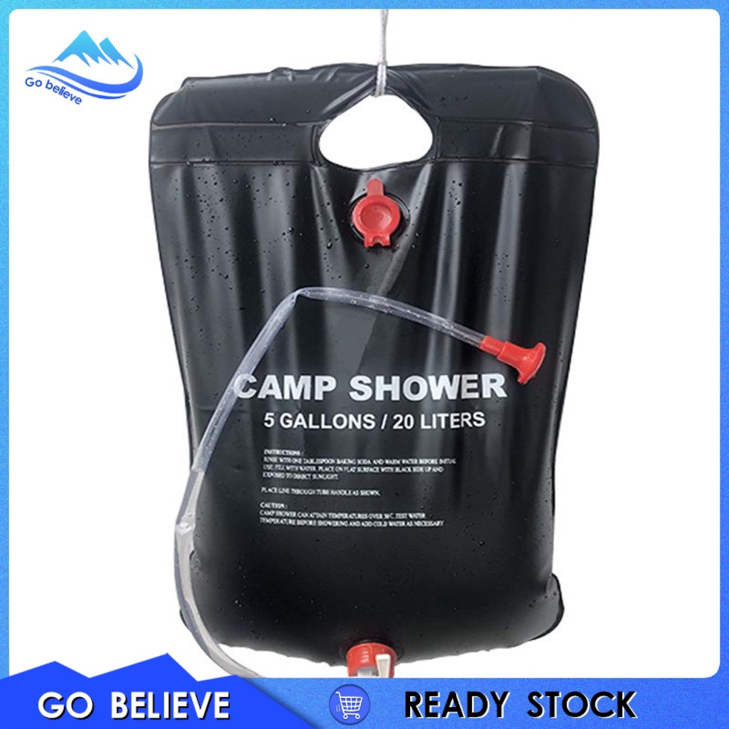 Túi Tắm Năng Lượng Mặt Trời Gấp Được 20L Dùng Cho Cắm Trại Leo Núi Du Lịch