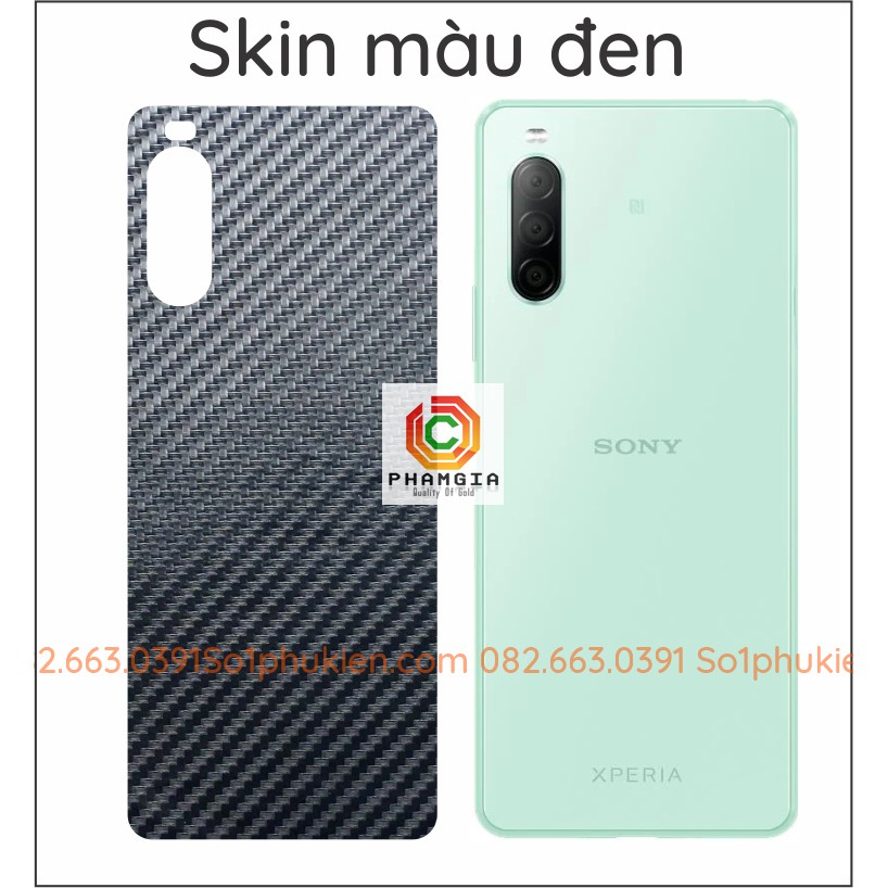 Miếng dán carbon mặt lưng Sony Xperia 10 ii