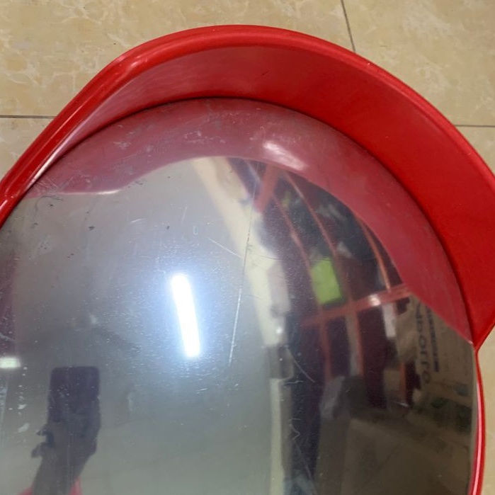 Gương Cầu Lồi Nhựa Có Mí 60mm Gương Nhựa Xóa Điểm Mù Có Mái Che